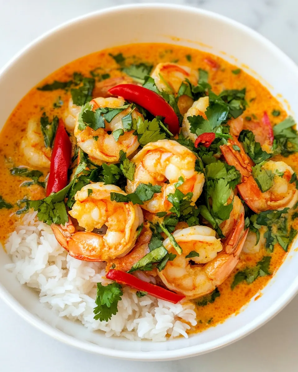 Savory Easy Thai Shrimp Curry dish photo
