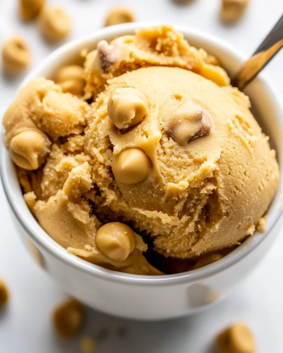 Homemade Edible Peanut Butter Cookie Dough Recipe photo