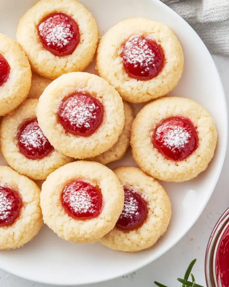 Homemade Engelsaugen (German Thumbprint Cookies) photo
