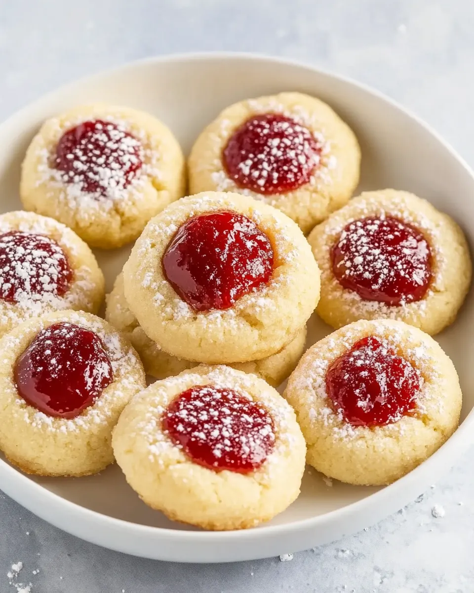 Classic Engelsaugen (German Thumbprint Cookies) image