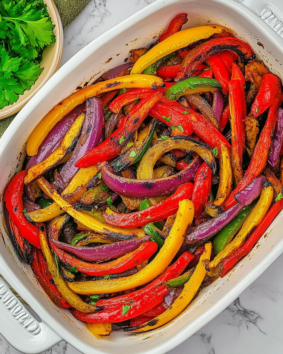Savory Fajita Veggies (Chipotle Copycat) plate image