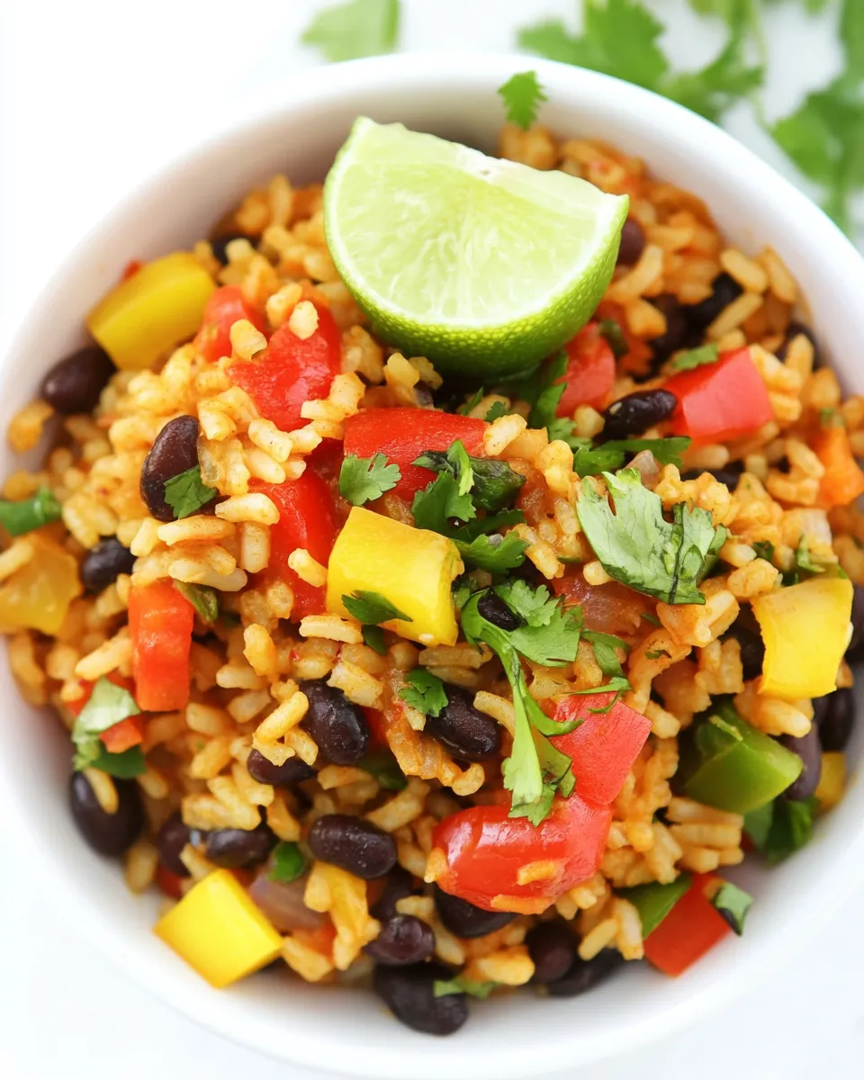 Easy Fiesta Rice and Black Beans recipe photo
