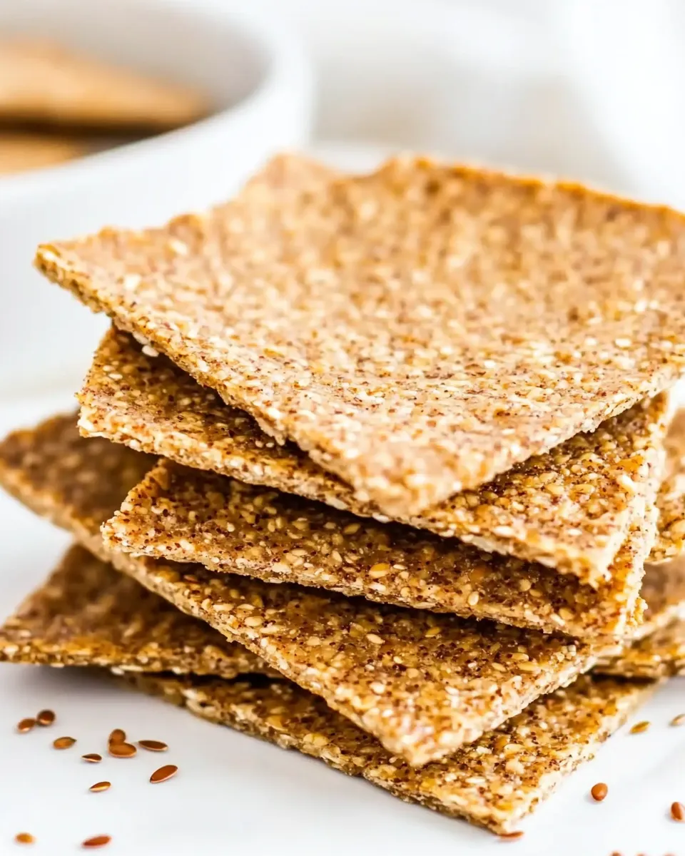 Healthy Flaxseed Crackers shot