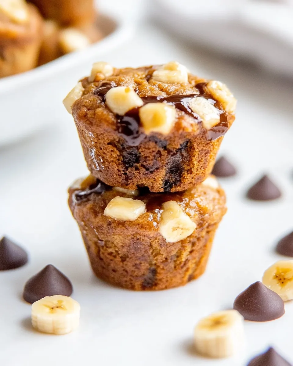 Delicious Flourless Peanut Butter Banana Mini Muffins image