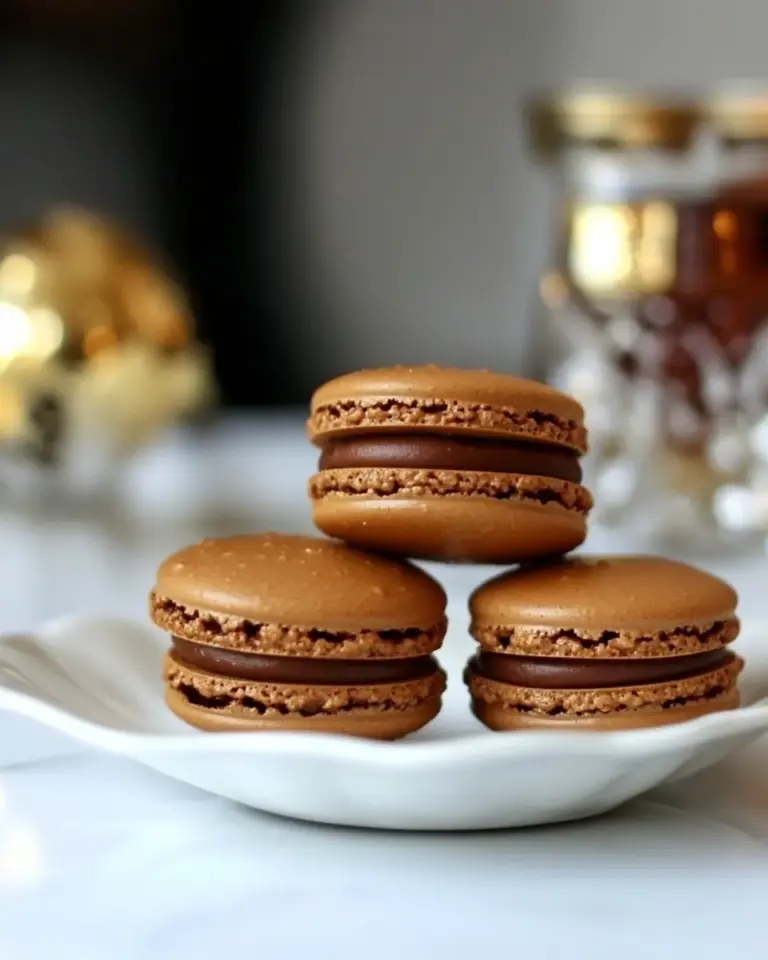 Homemade French Chocolate Macaron Recipe photo