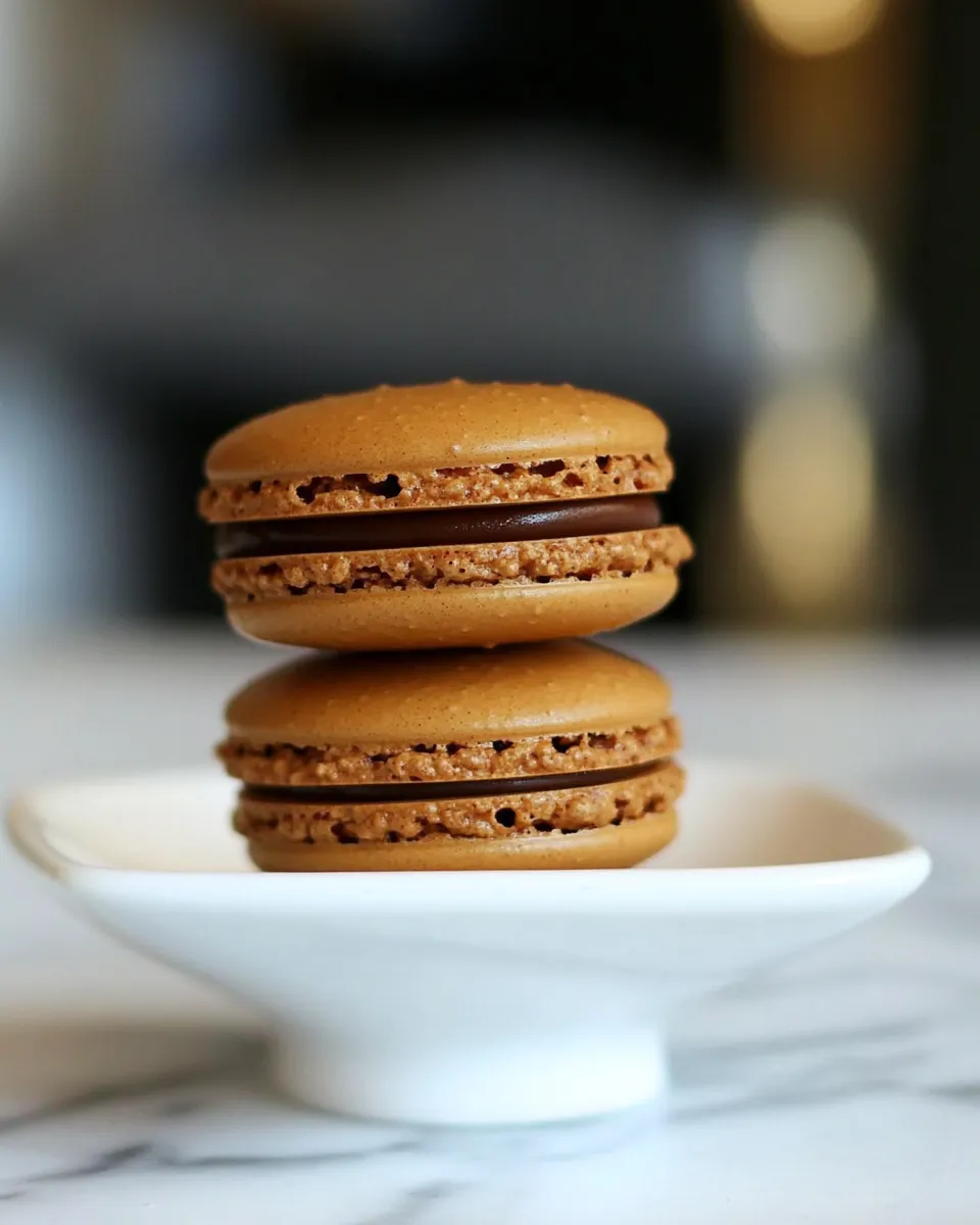 Easy French Chocolate Macaron Recipe shot