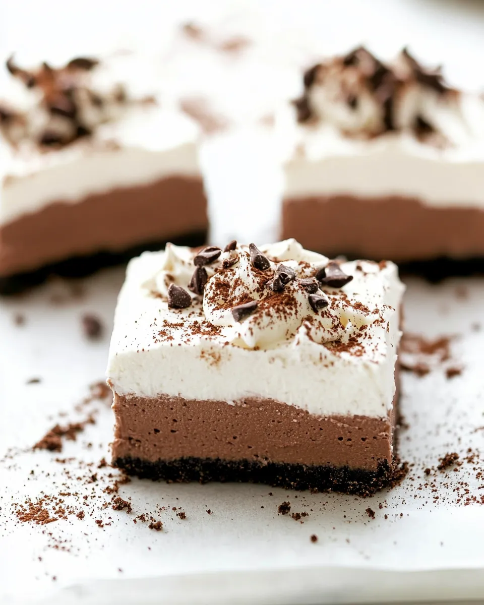 Homemade French Silk Pie Bars photo