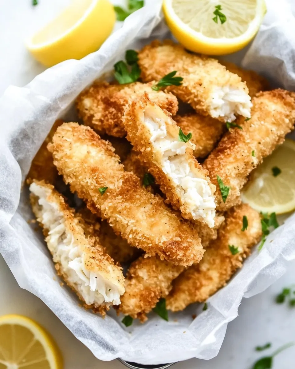 Easy From Scratch Air Fryer Fish Sticks recipe photo
