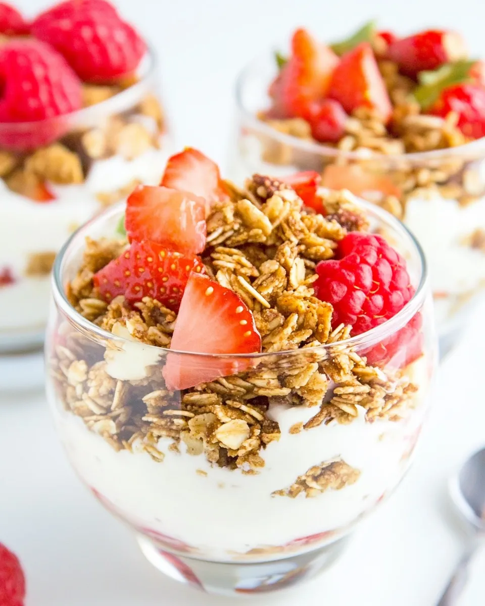 Homemade Fruit and Yogurt Parfaits with Easy Granola photo