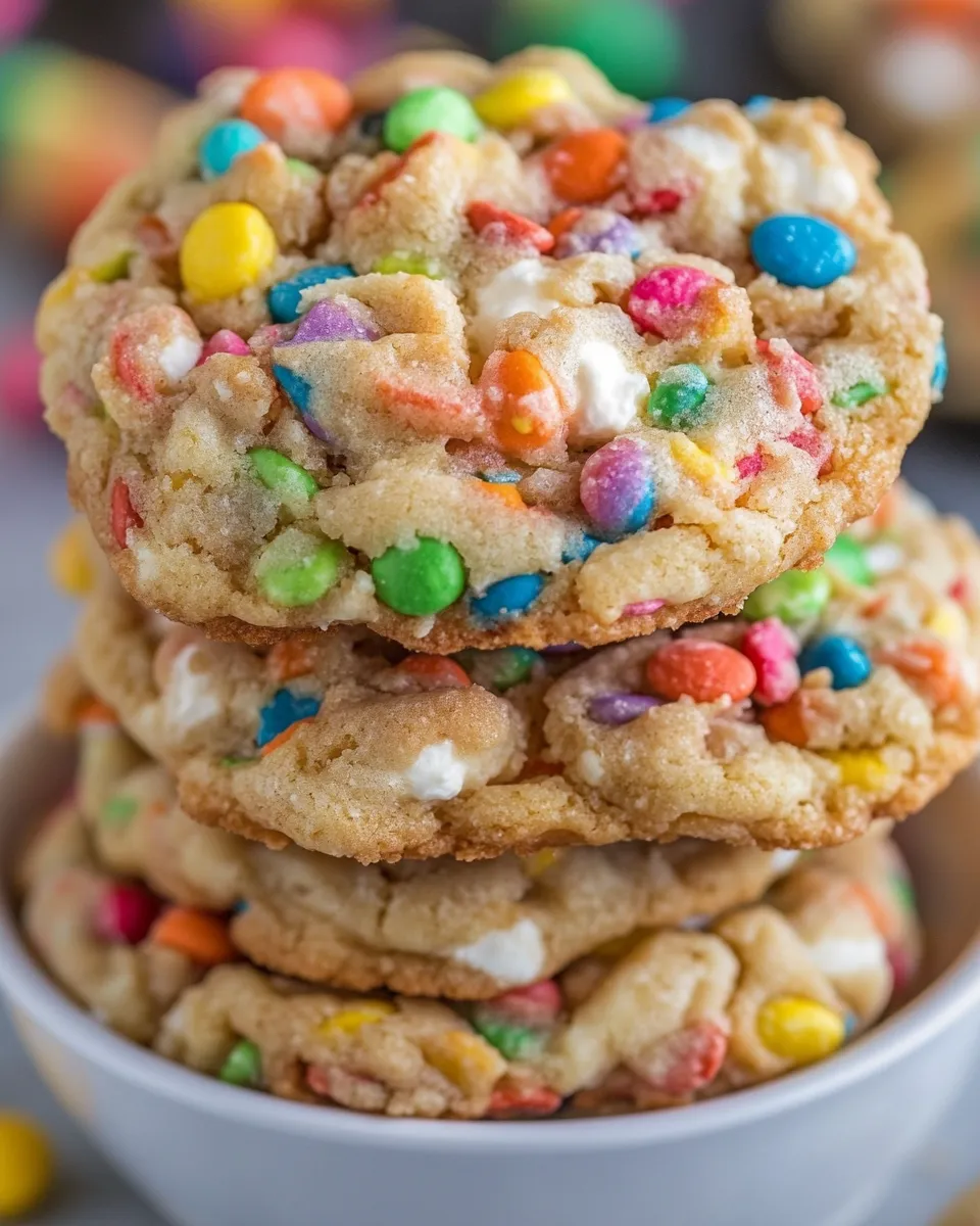 Homemade Fruity Pebble Pudding Cookies photo