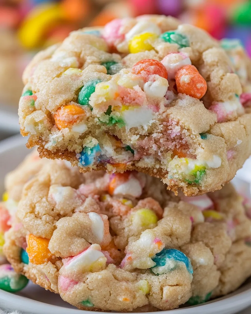Easy Fruity Pebble Pudding Cookies recipe photo