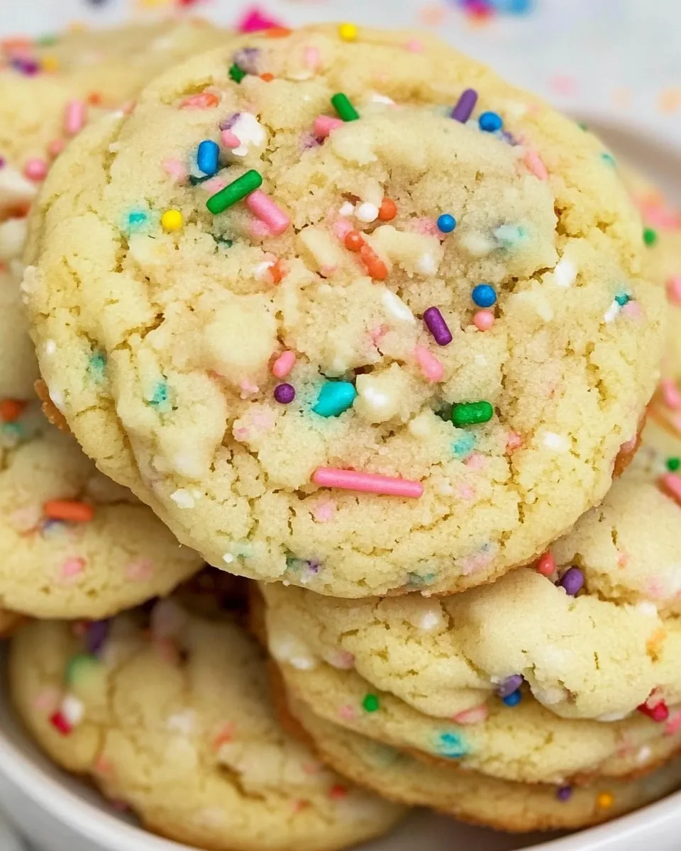 Classic Funfetti Birthday Cake Cookies image