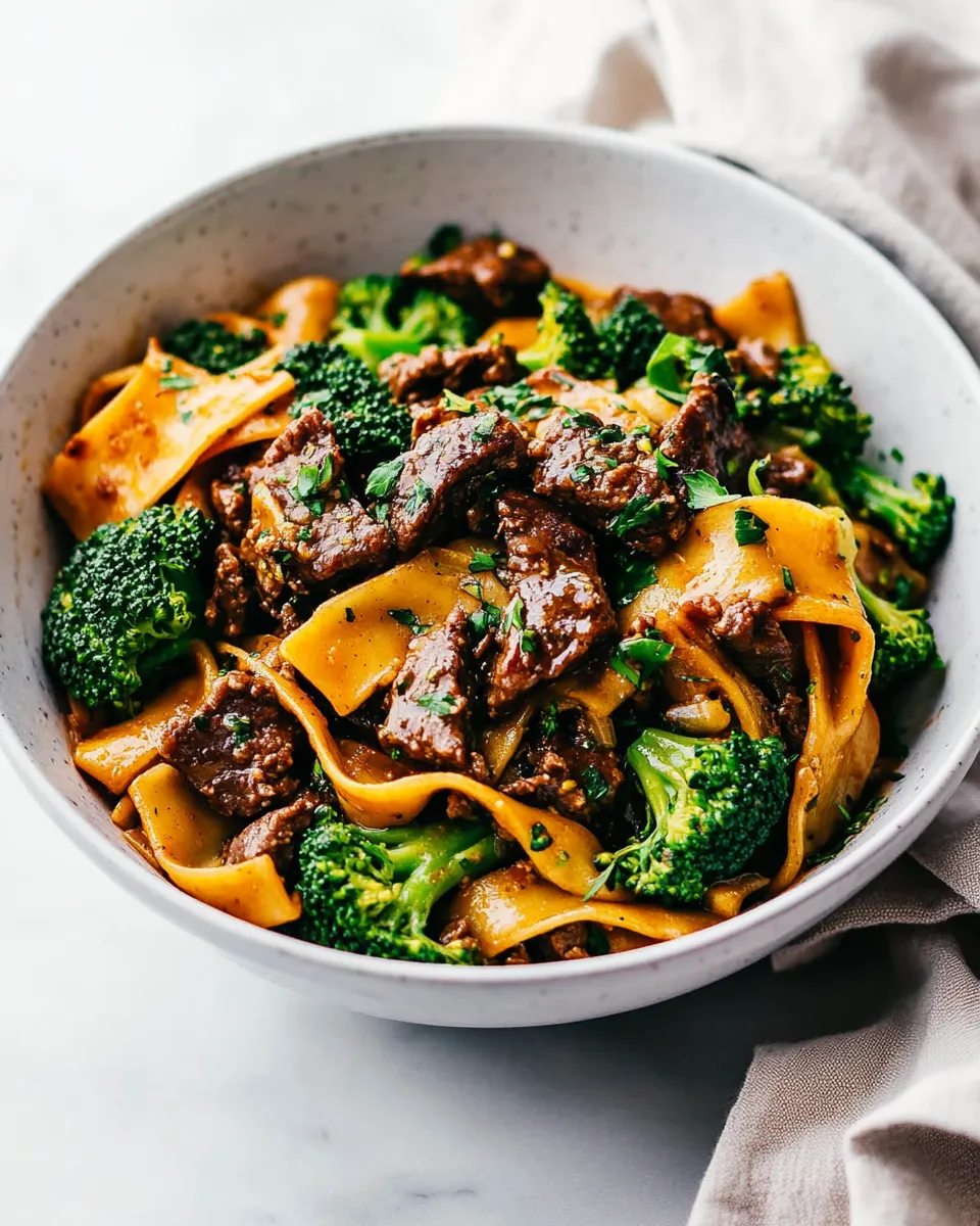 Easy Garlic Beef and Broccoli Noodles recipe photo