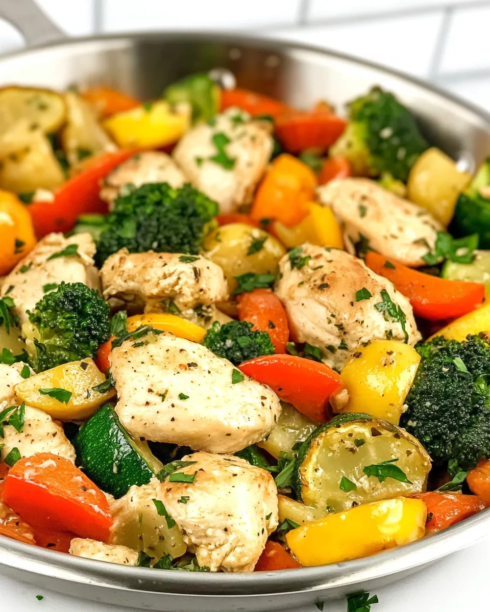 Homemade Garlic Butter Chicken Vegetable Skillet recipe photo