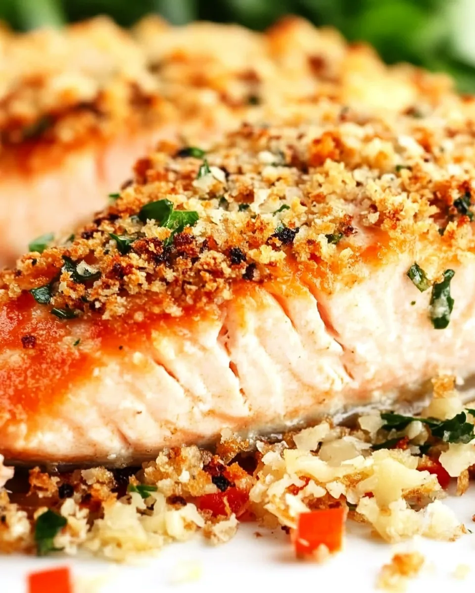 Classic Garlic Parmesan Crusted Salmon (Oven and Air Fryer version) image