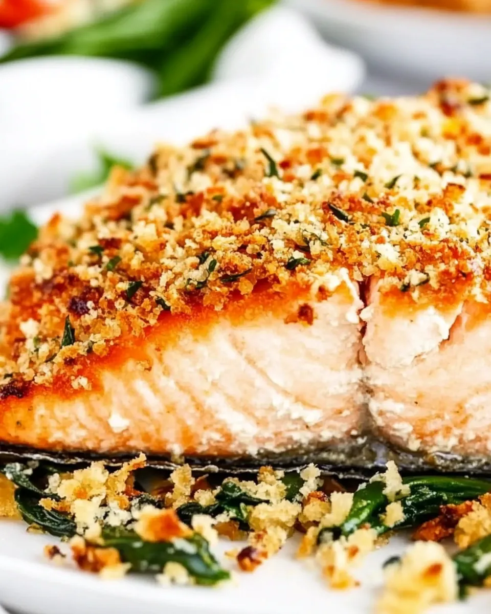 Delicious Garlic Parmesan Crusted Salmon (Oven and Air Fryer version) shot
