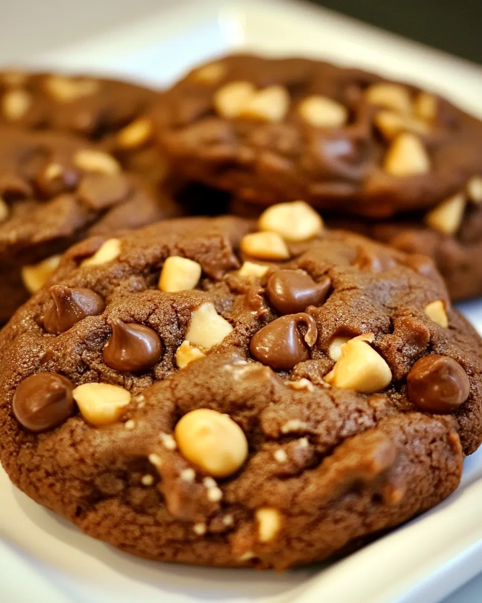 Classic German Chocolate Peanut Butter Cake Batter Cookies image
