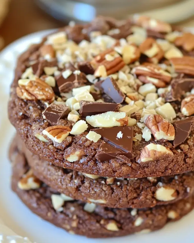 Homemade Giant Chocolate Toffee Pecan Cookies photo