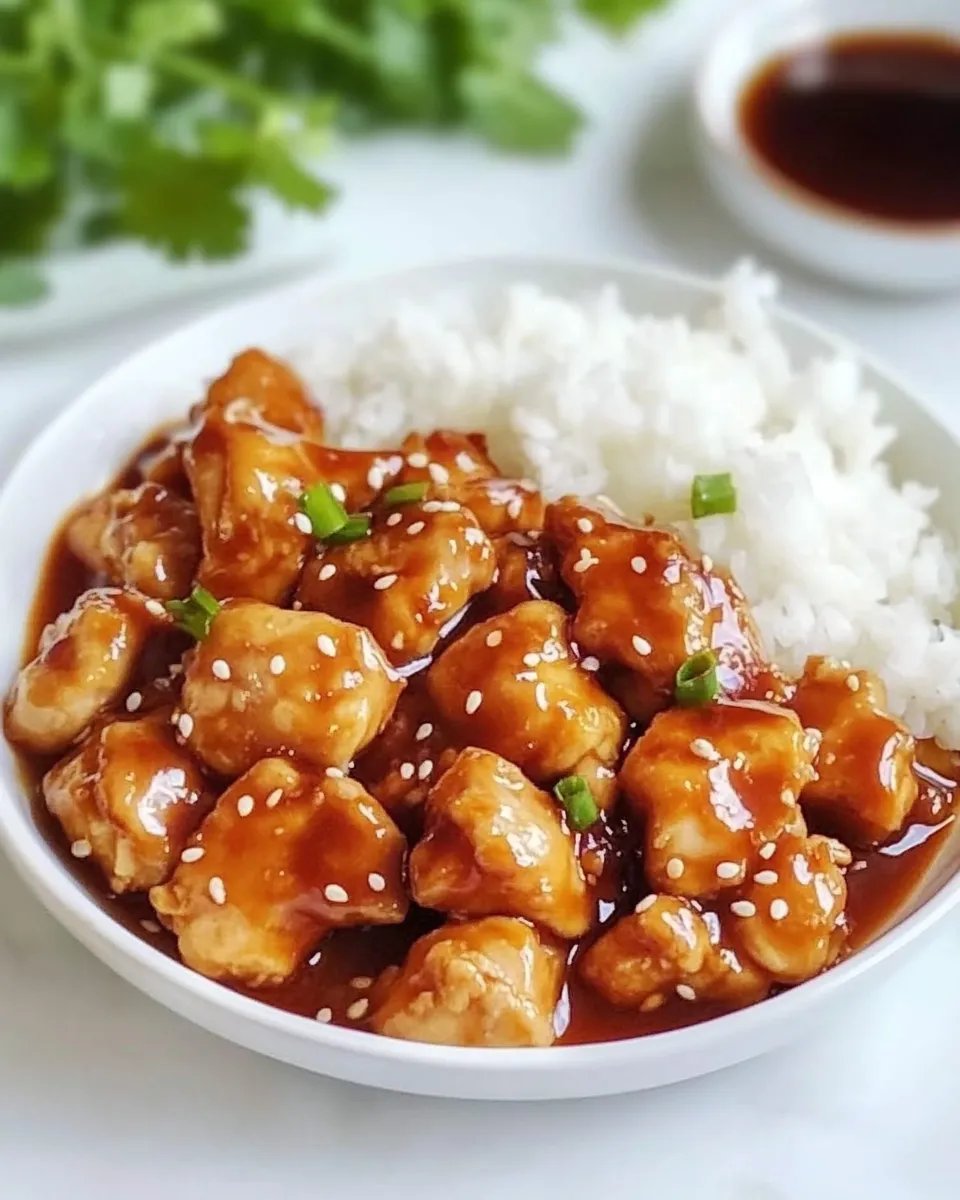 Delicious Ginger Soy Chicken shot