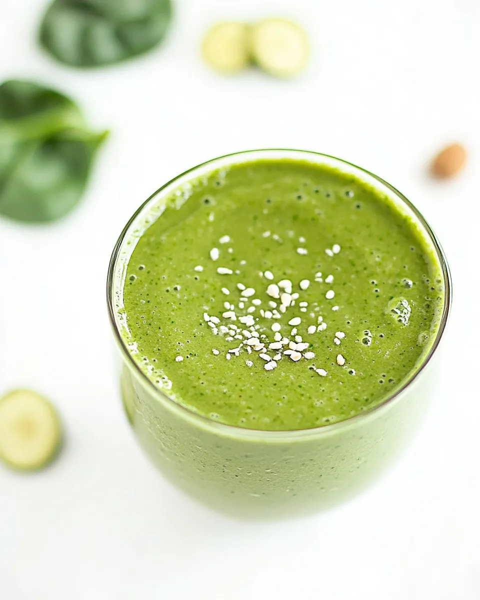 Easy Ginger and Spinach Green Smoothie recipe photo