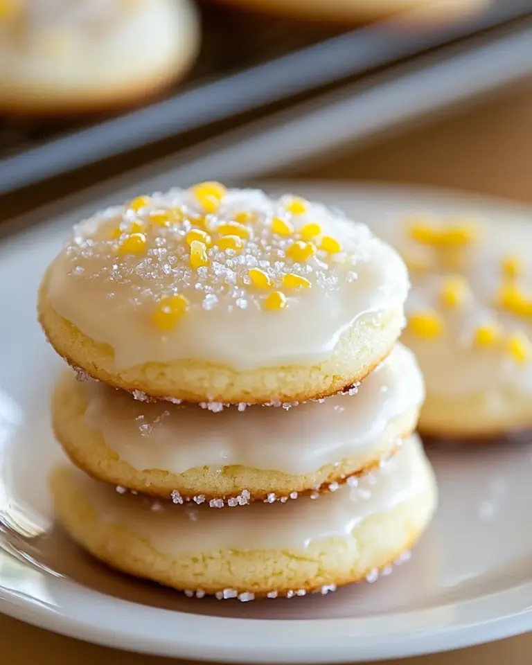 Homemade Glazed Lemon Sour Cream Cookies photo