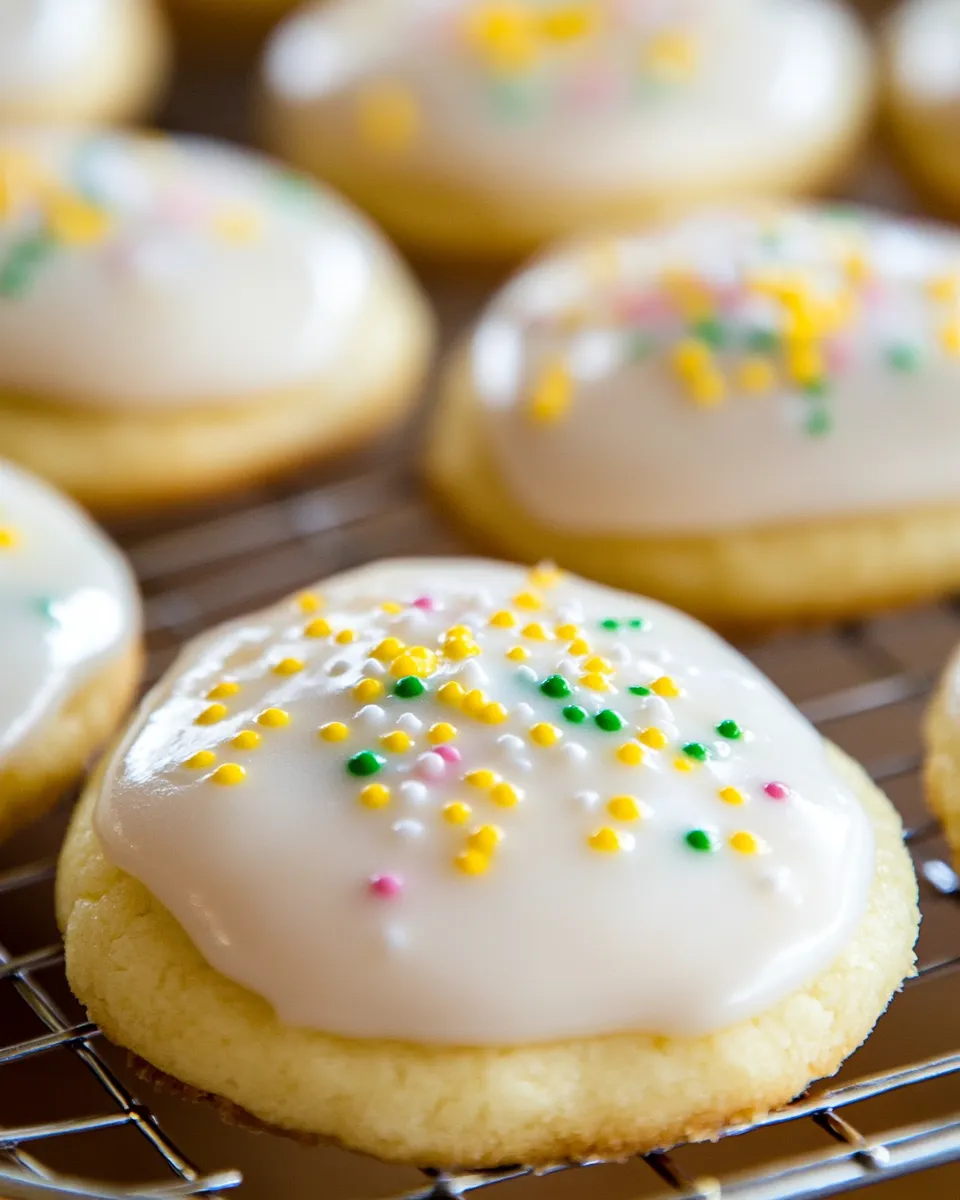 Delicious Glazed Lemon Sour Cream Cookies shot