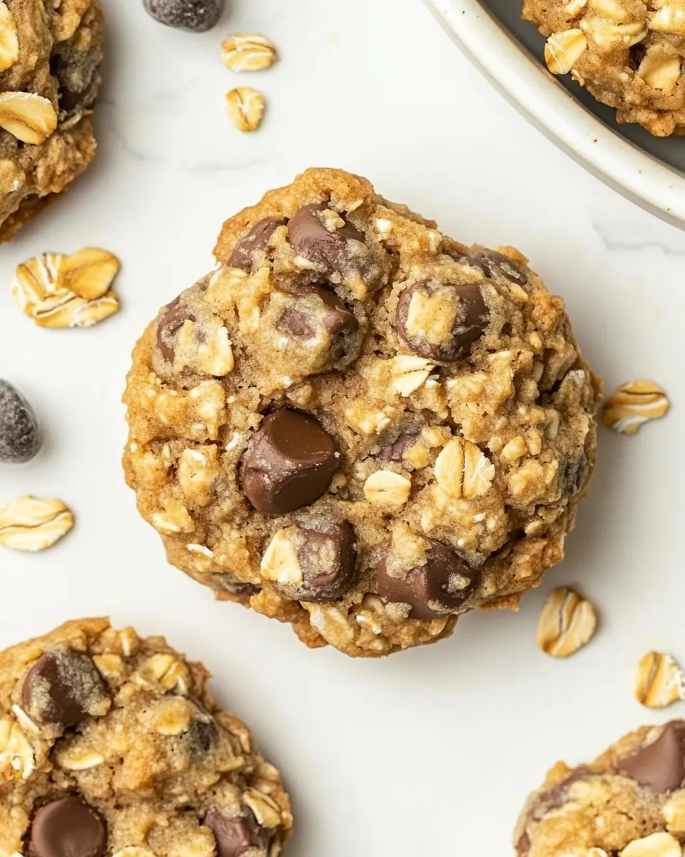 Homemade Gluten Free Almond Flour Oatmeal Chip Cookies recipe photo
