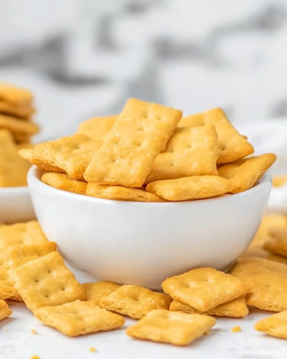 Delicious Gluten Free Cheddar Crackers shot