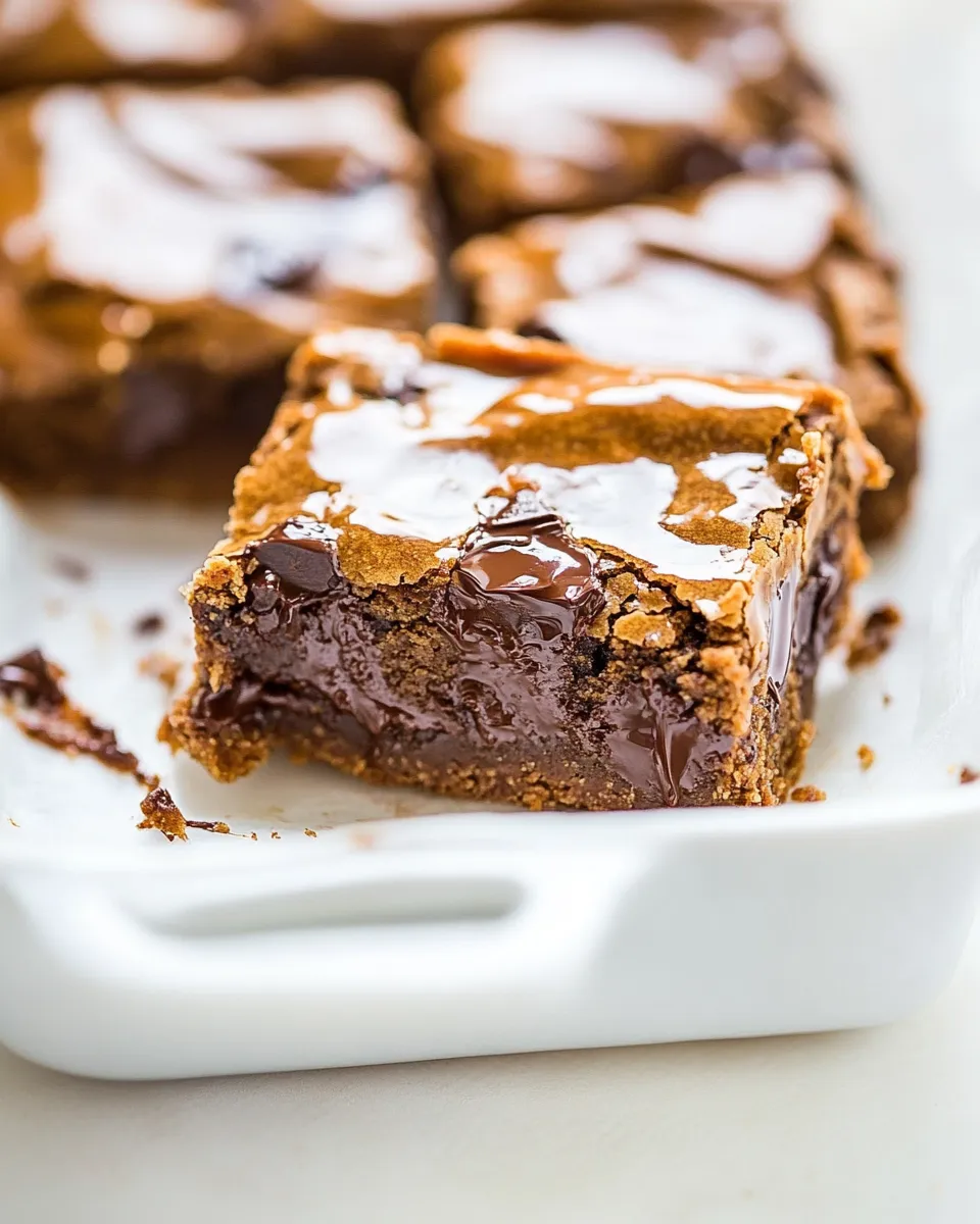 Easy Gooey Chocolate Chunk Cookie Butter Bars recipe photo