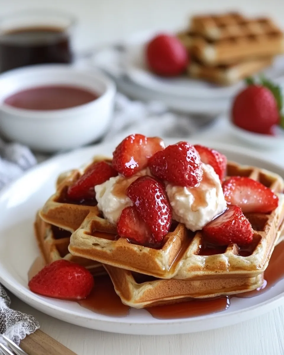 Quick Grain-Free Almond Flour Paleo Waffles food shot