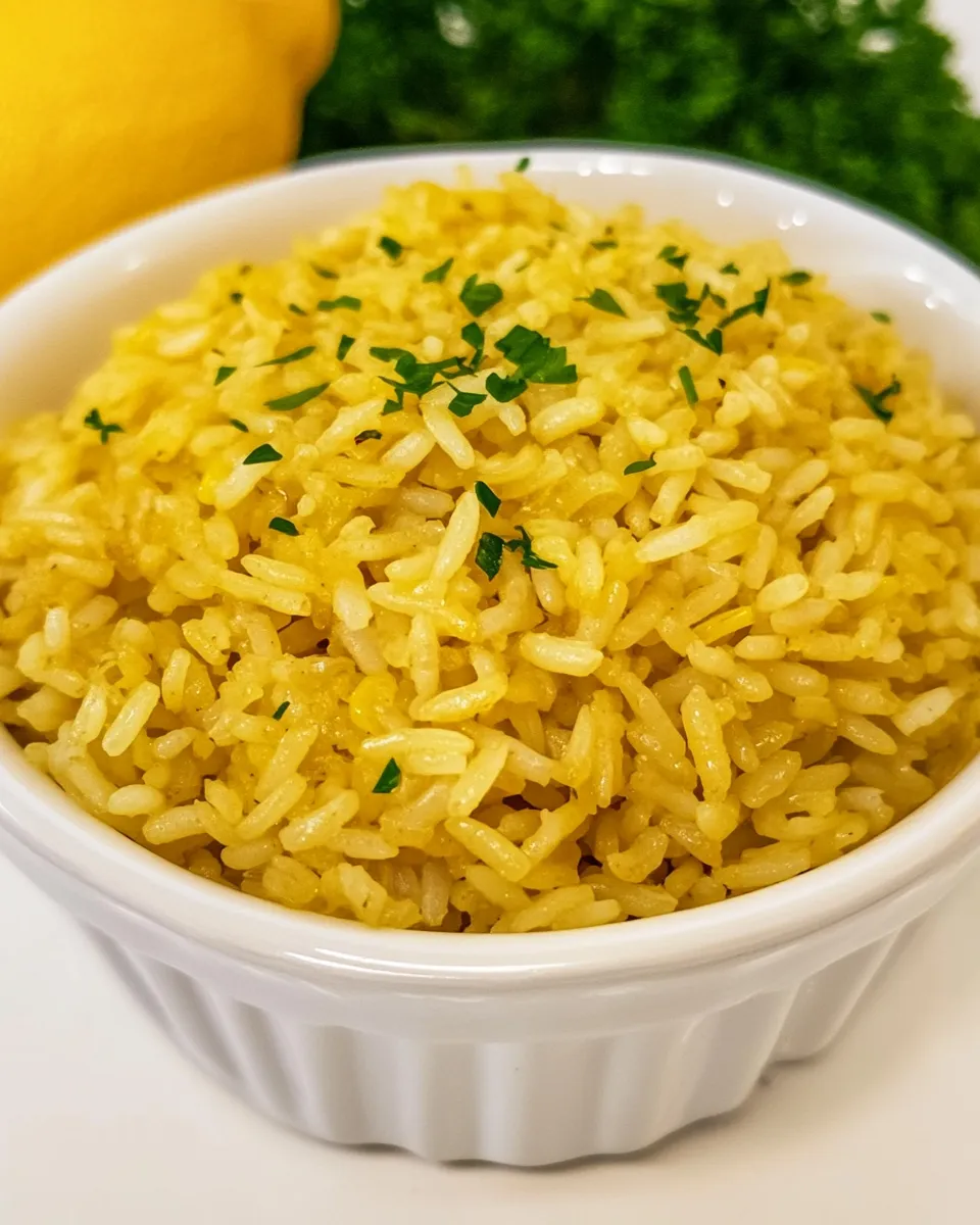 Easy Greek Lemon Rice Recipe shot