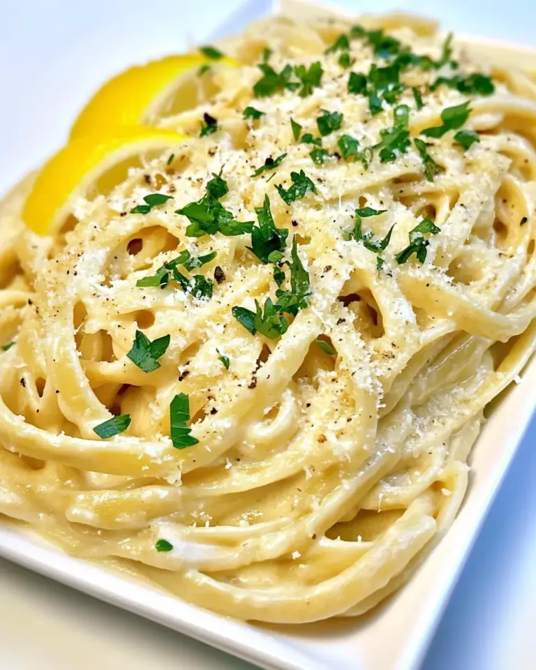 Easy Greek Pasta with Lemon Alfredo Sauce photo
