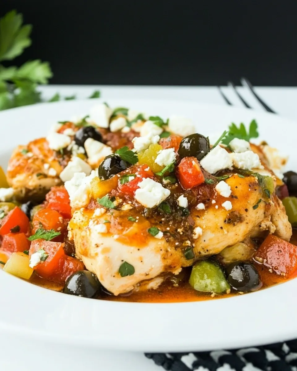 Quick Greek Skillet Chicken shot