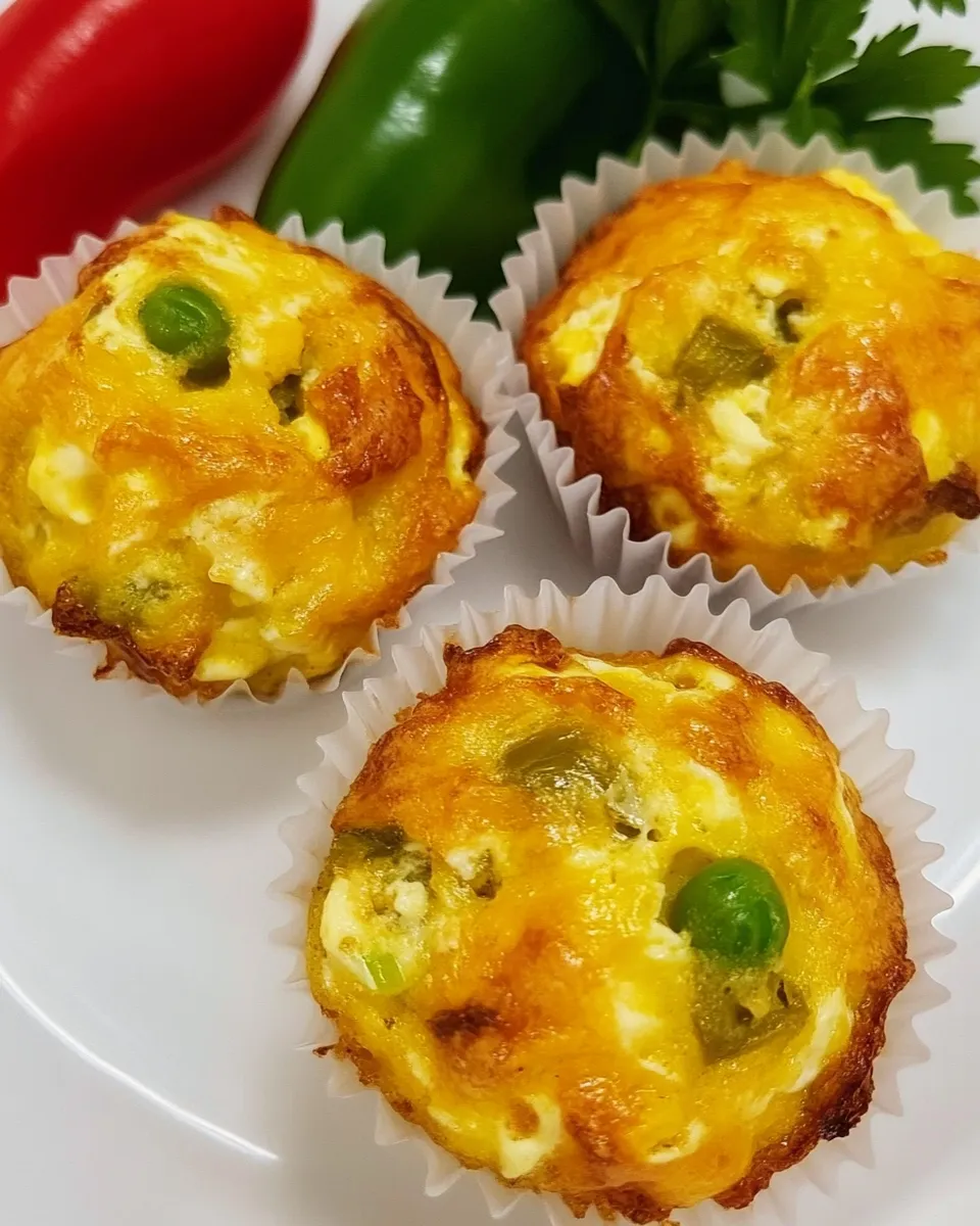 Quick Green Chile and Cheese Egg Muffins shot