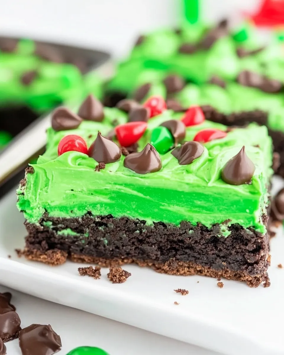 Classic Grinch Brownies recipe photo
