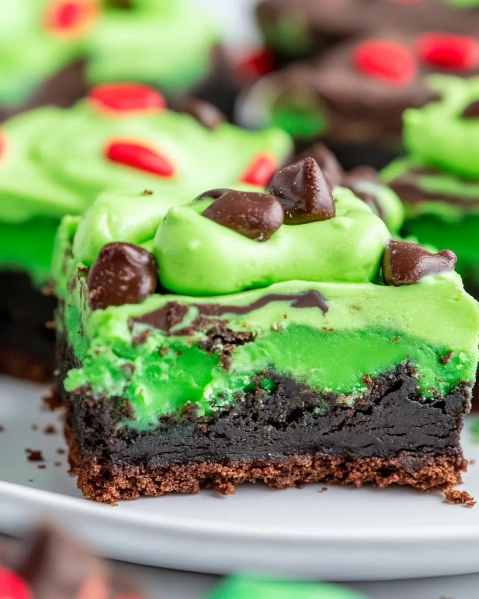 Tasty Grinch Brownies shot