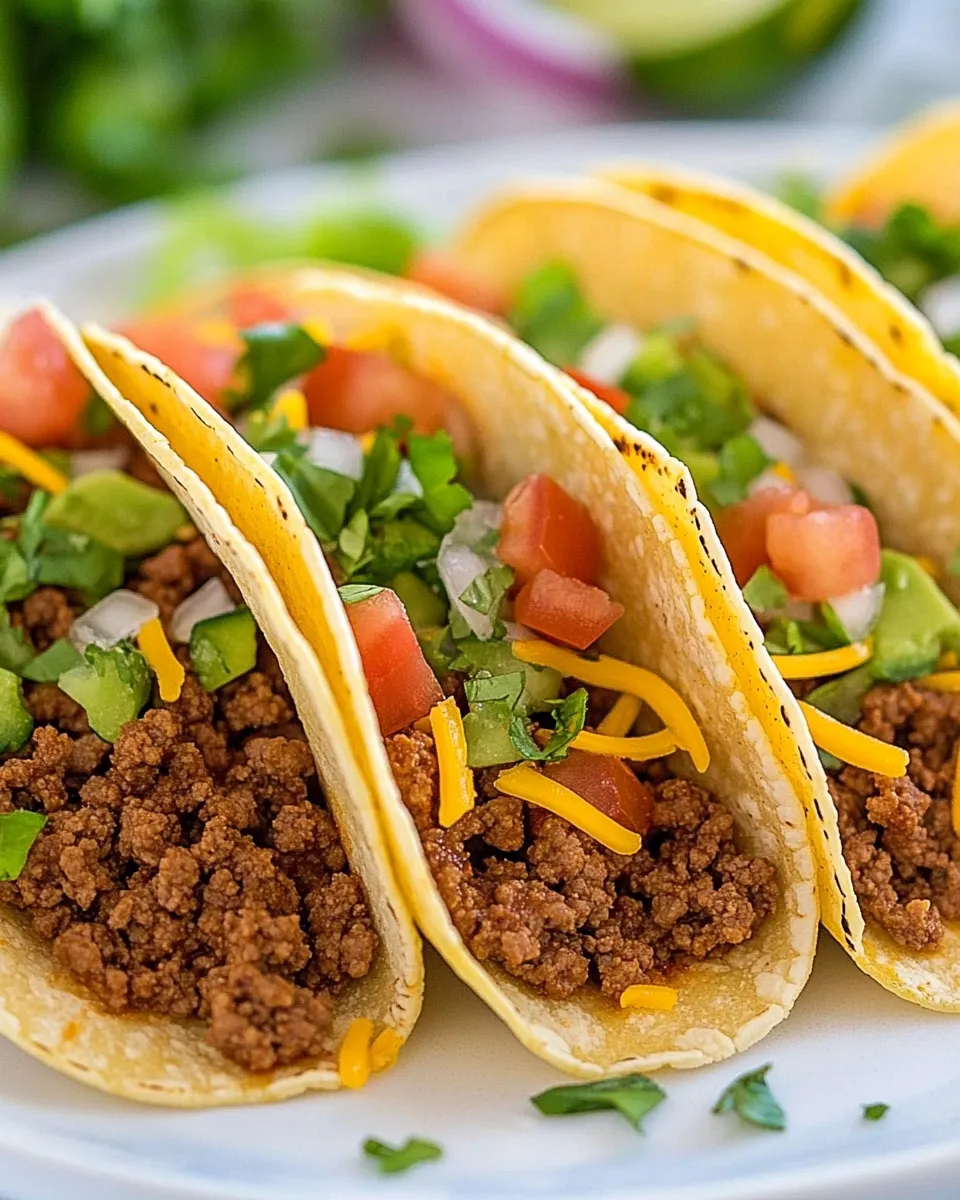 Easy Ground Beef Tacos Recipe shot