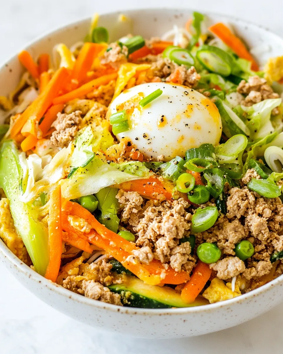 Healthy Ground Turkey Egg Roll in a Bowl dish photo