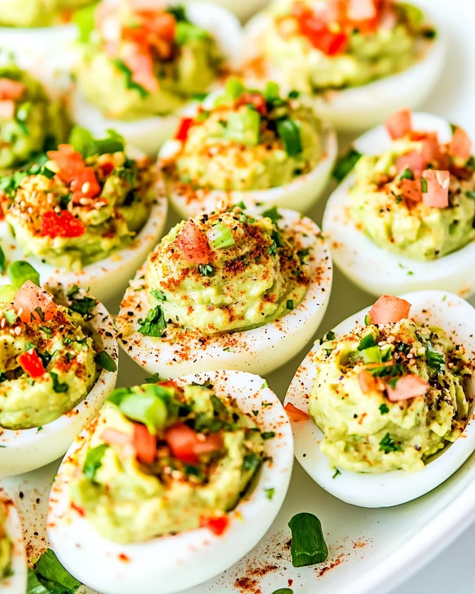 Classic Guacamole Deviled Eggs image