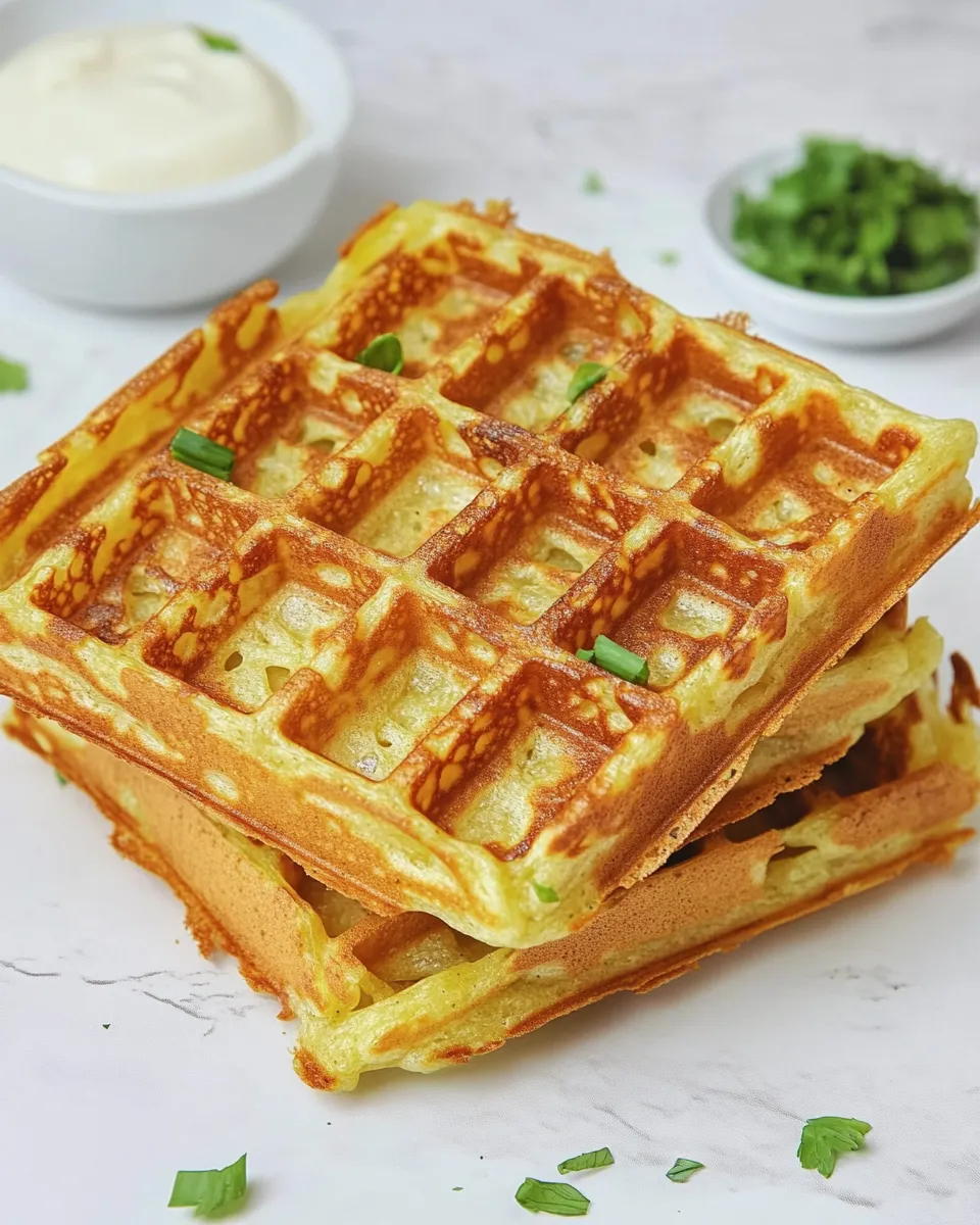 Delicious Hash Brown Waffles shot