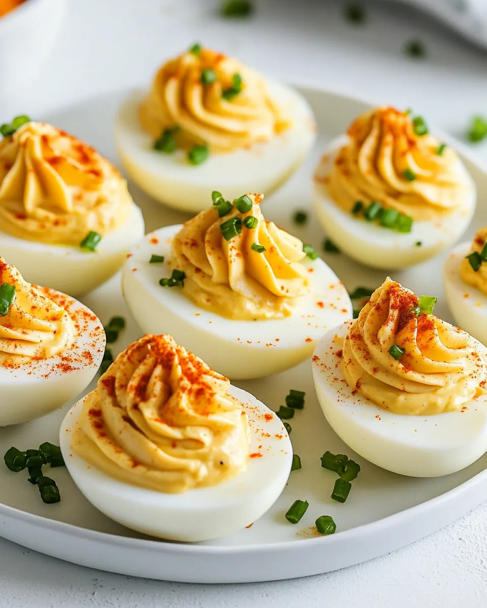 Easy Healthier Deviled Eggs recipe photo