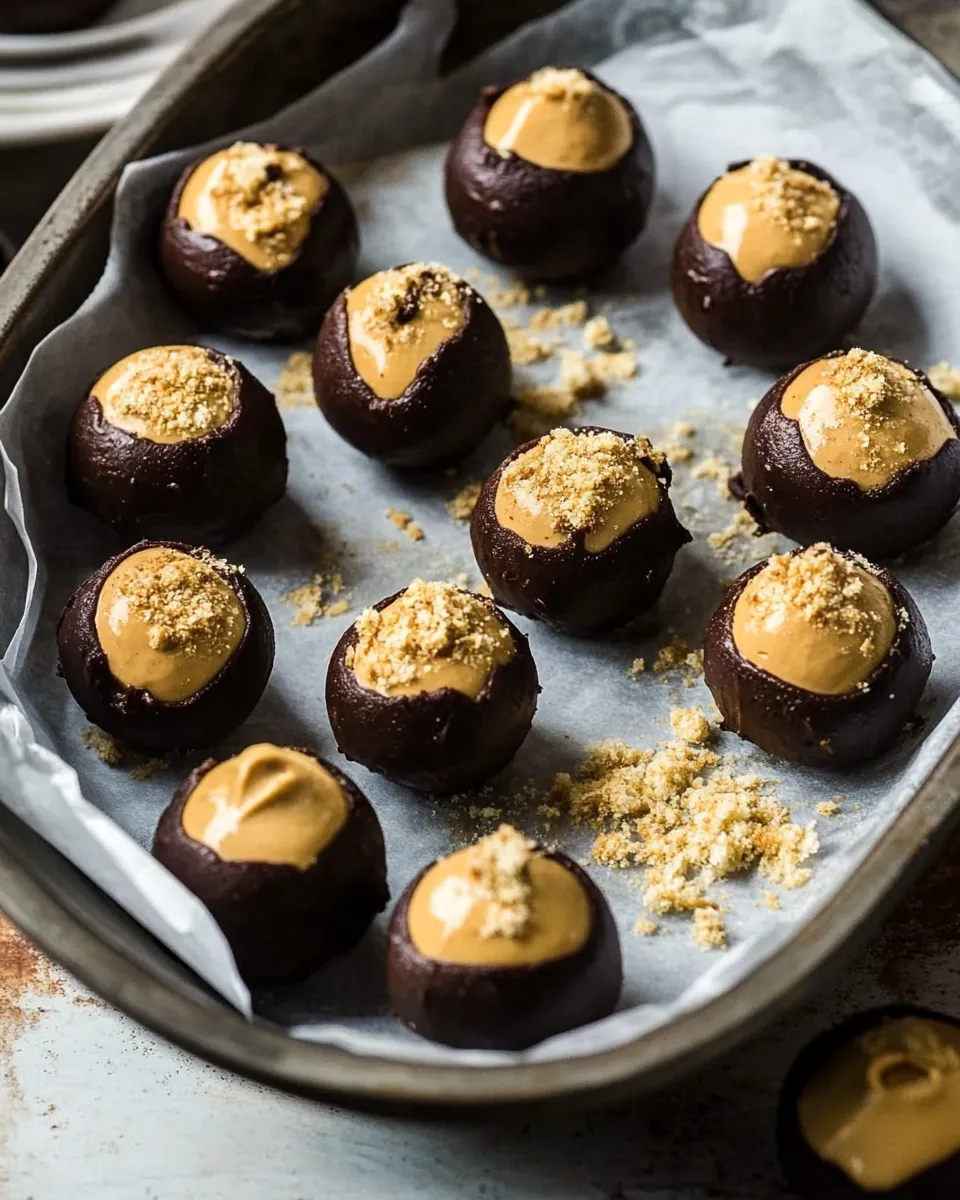 Ultimate Healthy 5 Ingredient Buckeyes. food shot