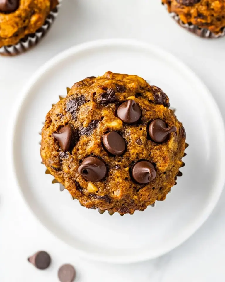Homemade Healthy Banana Chocolate Chip Muffins photo