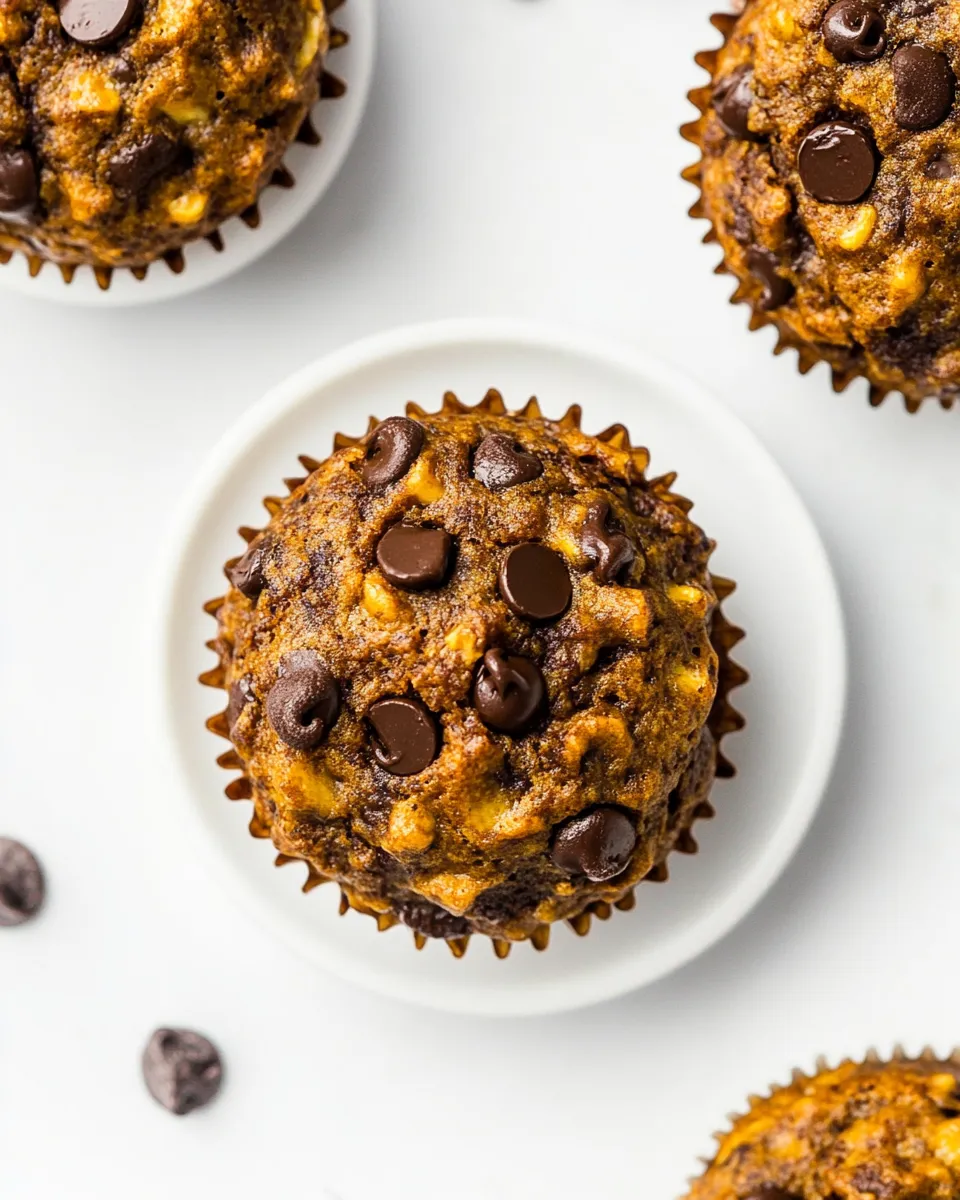 Quick Healthy Banana Chocolate Chip Muffins recipe photo