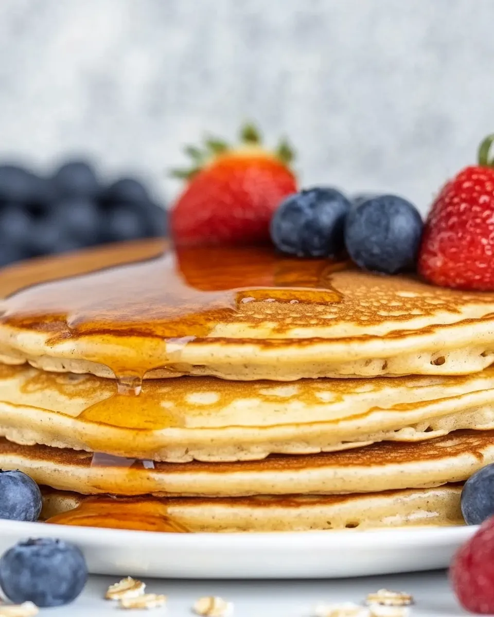 Easy Healthy Oatmeal Pancakes recipe photo