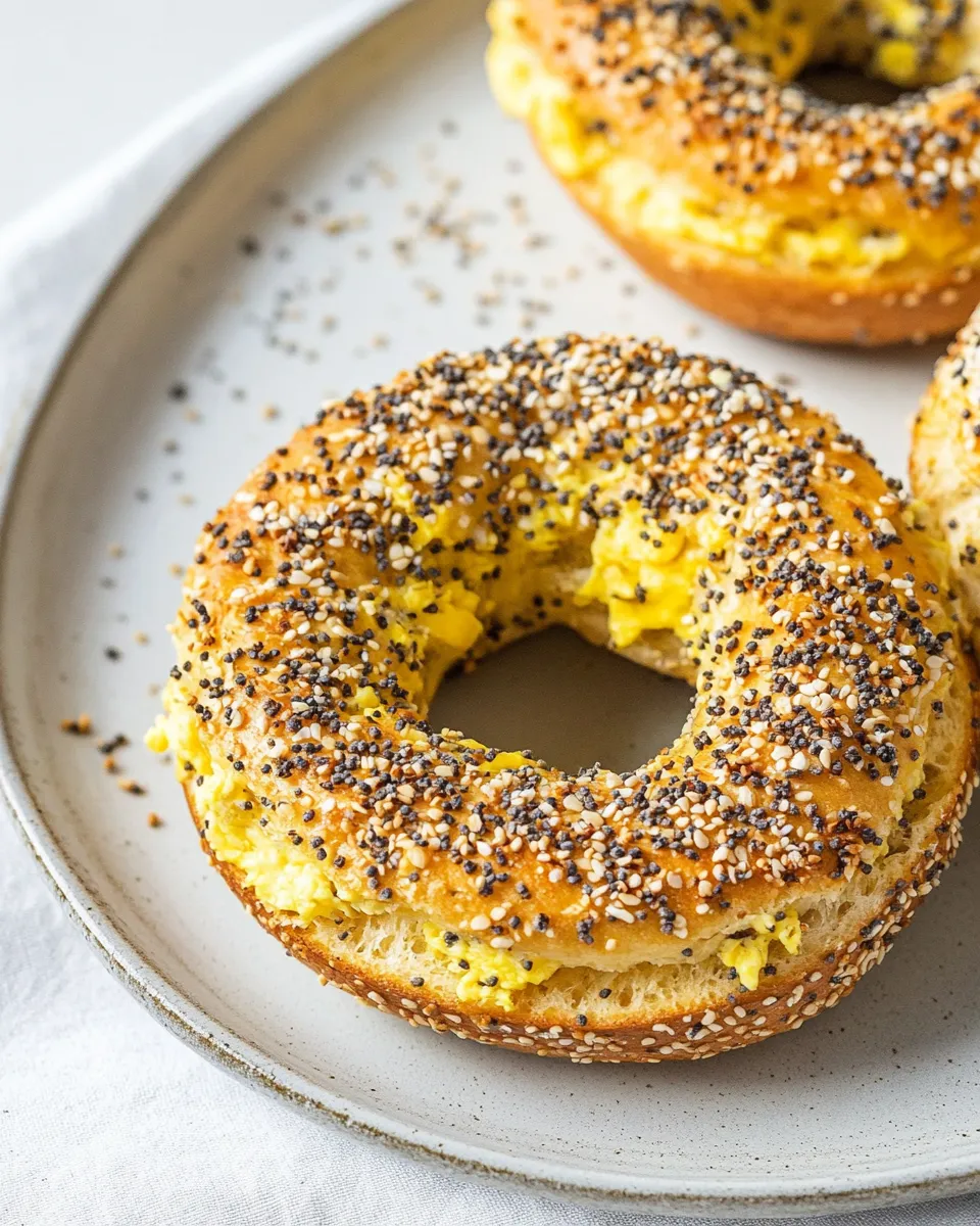 Quick High-Protein Egg Bagel shot