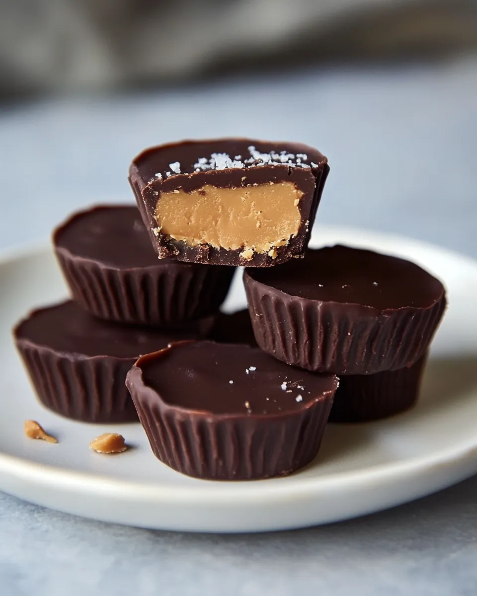 Delicious Home-made peanut butter cups shot
