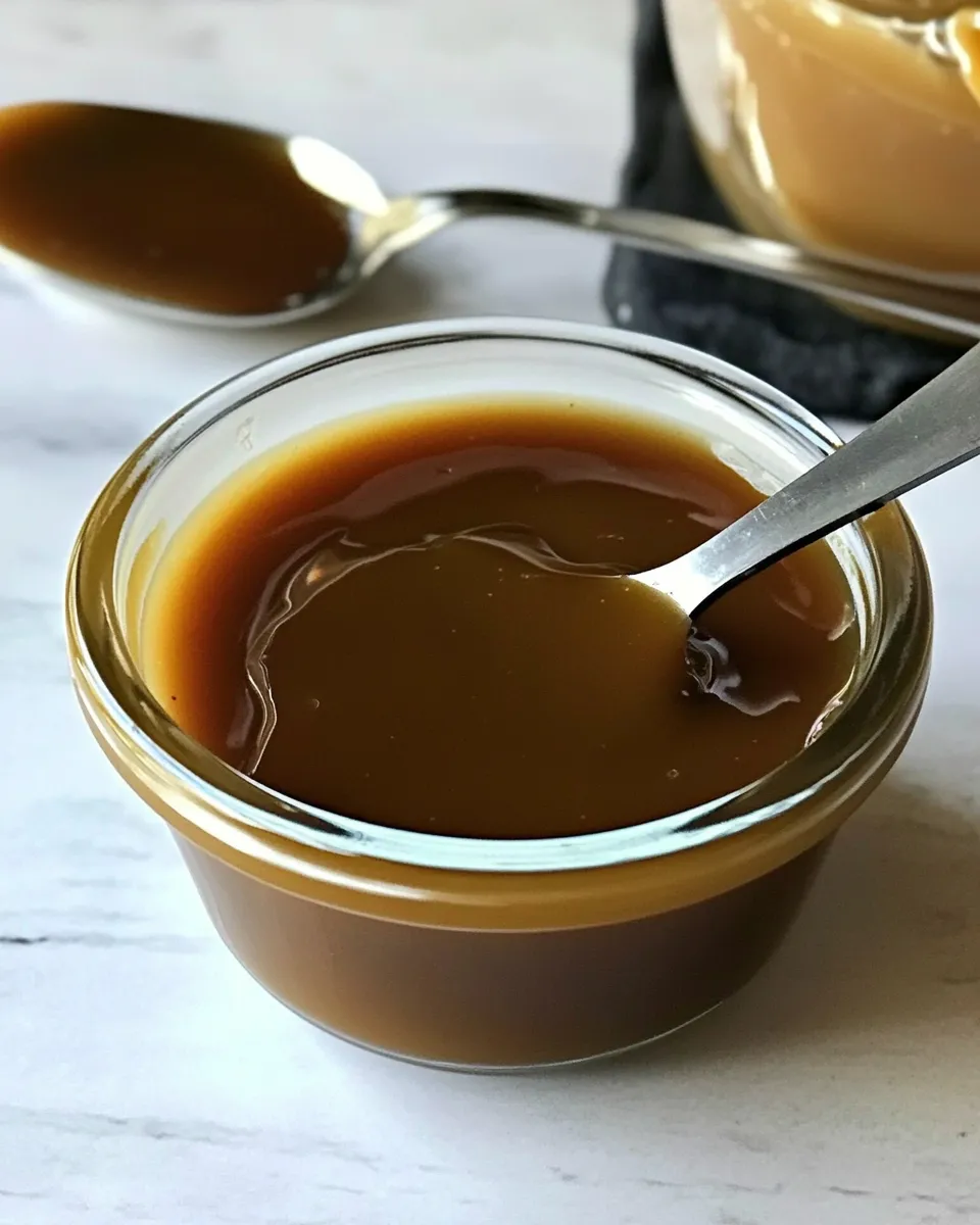 Quick Homemade Caramel Sauce shot