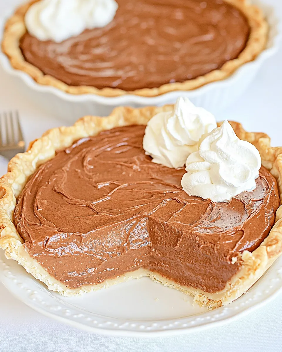 Ultimate Homemade Chocolate Cream Pie dish image