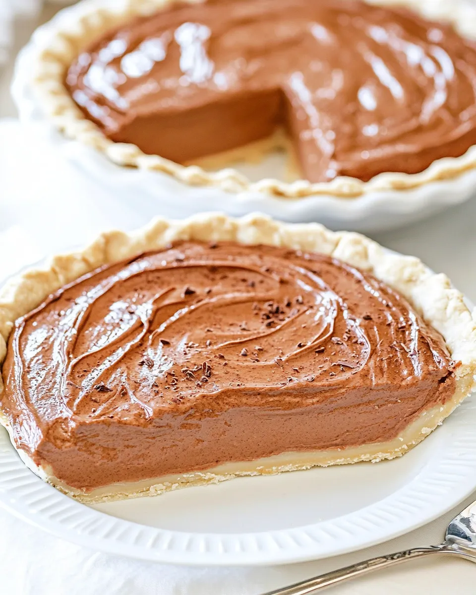 Healthy Homemade Chocolate Cream Pie image